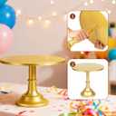 7 Pack Metal Dessert Table Display Set, Rectangular Gold Cake Stand, Metal Round Cake Pedestal Stands, Round Cupcake Display Stand for Wedding Birthday Tea Party Holiday