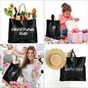 Zonon 80 Pcs 18"x14" Black Plastic Shopping Bags with Handles, 3.3 Mil Thick Boutique Shopping Bags Heavy Duty Package for Merchandise Retail Clothing Hoodies Grocery Store