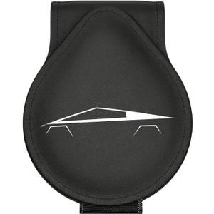 Car Sunglass Holder Compatible with Tesla Cybertruck 2025 2024 Cyberbeast Interior Accessories Organizer Leather Eyeglass Hanger Visor Ticket Card Clip Magnetic Cyber Truck Sunglasses Holders (Black)