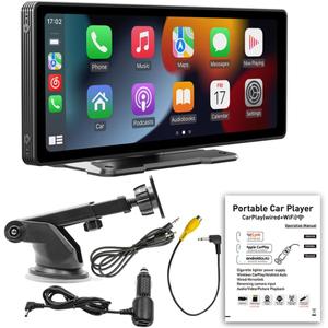 Multimedia Player Screen 10.26inch WiFi Video Carplay Android Auto Mirror Link Parking Rear Camera Compatible with Android Phones(No Rear Camera)