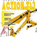 T13 Already Assembled Action Figure Accessories,T13 Multi-Jointed Movable 3D Printed Toys (Yellow-)