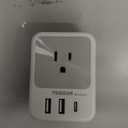 Surge Protector Wall Outlet Extender, TESSAN Multi Plug Outlet Splitter with 3 USB Charging Blocks(1 USB C), Multi Plug Wall Charger for Home, Office, School, College Dorm Essentials (Grey)