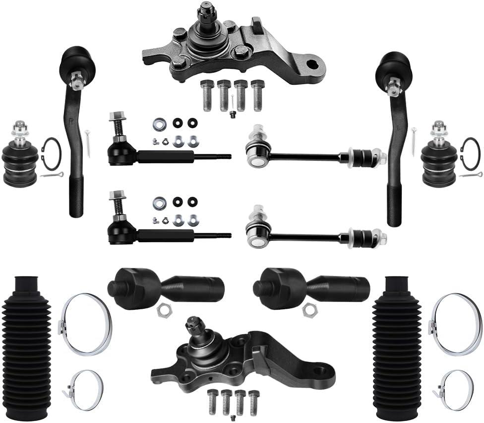 14-PC SET Suspension Kit fit 1996-2002 for Toyota for 4Runner Front Outer Inner Tie Rod End Steering Boot Lower Upper Ball Joint Sway Bar Link