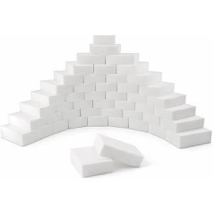 100 Pack Magic Cleaning Sponge Erasers, Non-Scratch Melamine Sponge Bulk Multi-Surface Cleaner Melamine Foam Cleaning Scrubber Pad Sponges for Household Wall Shoes Bathtub Door Shower Bathroom Kitchen