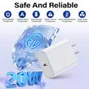 Travel Essentials for Apple Watch Charger,iPhone Charger,3 in 1 Type C/Lightning/Magnetic Multi Charging Cable with 20W Charger Block,Portable Designed for iWatch 11-2,iPhone 17-11,Galaxy S26,iPad-4FT