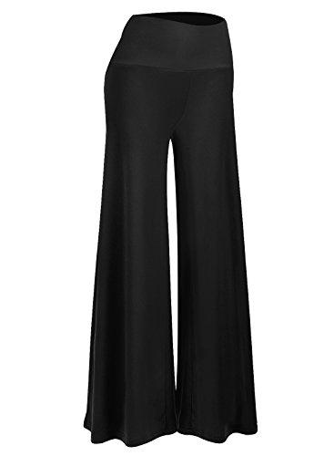Arolina Women's Stretchy Wide Leg Palazzo Lounge Pants Casual Comfy High Waist Palazzo Pants Black, Size S