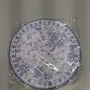 50 Pcs 14 Inch Blue Floral Paper Place Mats Chinoiserie Round Placemats Flower Disposable Decorative Table Mats for Dinner Table Setting Banquet Party Supplies