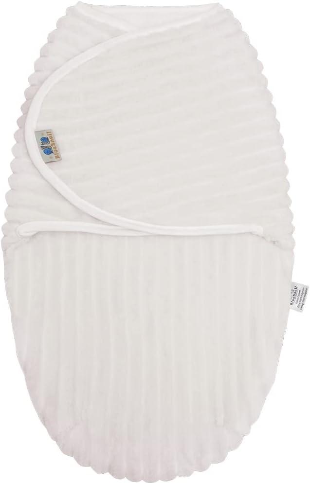 BlueSnail Baby Swaddle, Wearable Sleeping Bag, Adjustable Sleep Sack Wrap, Newborn Essentials Must Have(S, White)