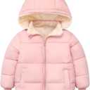 TUONROAD 1-6T Baby Girl Boy Winter Fleece Coats Toddler Warm Puffer Jackets Kids Down Alternative Outerwear (2-3T, Pink)