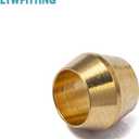 LTWFITTING 3/16 OD Brass Compression Union,Sleeve Ferrule,Nut Sets (Pack of 130)