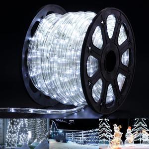 150 ft Led Rope Lights,1080 LEDs Waterproof Indoor Outdoor Party Decorative Lighting with 8 Modes,Connectable and Flexible Rope Lighting for Garden, Pool, Home, Bedroom (Cool White, 150 Ft)