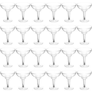 24 Pcs Plastic Margarita Glasses 12 oz Margarita Cups Mexican Theme Party Decorations Martini Glasses Bulk Cocktail Glass for Wedding Mexican Theme Carnivals (Clear)