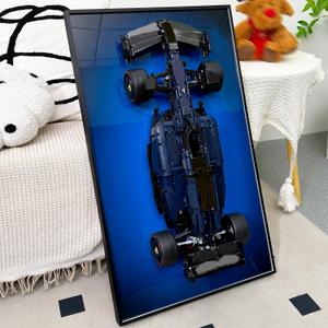 Display Wallboard Compatible with Lego Technic 42206 RB20 F1 Race Car Model Kit, Compatible with Lego Car Wall Mount, Room & Office Decor, Collectibles for Adults, F1 Gifts for Fans(No Car)