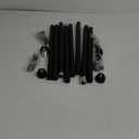 Heavy Duty Curtain Rods for Windows 48 to 84 Inch, 1 Inch Adjustable Black Curtain Rod Set with Easy Installation and Modern Design (A1,Black,30-90")