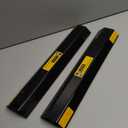 MaxxHaul 51035 18 in. Heavy Duty Car Parking Stoppers 2 Pack Easy Install 18" x 1.25" x 3.5" for Garage and Outdoor Car SUV Truck Eco Friendly Material Reflective Strips