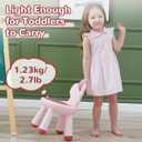 KidBloom Toddler Chair, Reinforced Kids Chair, Dinosaur Plastic Child Chair for Toddlers 13 with Supportive Backrest, Pink