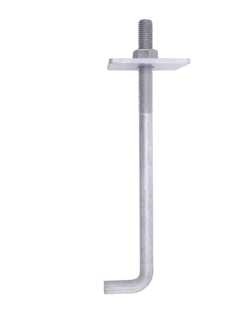 HROMIGRY 5/8” x 8” Concrete Anchor Bolts (10 Pack) L Shaped, HotDip Galvanized