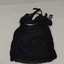 Blooming Jelly Womens High Wasited Bikini Sets Tummy Control Swimsuits Curvy Mesh Swim Skirt (Small, Black)