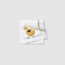 3 x White Brushstroke Cocktail Napkins - Minimalist Modern Design - 25 Disposable Party Napkins - 3-Ply Premium Paper - Classic Elegant Table Decor for Weddings, Events, Brunch