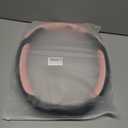 INEBIZ Universal Car Steering Wheel Cover Microfiber Leather Viscose Multi-Element Stitching (Black&Pink, D)