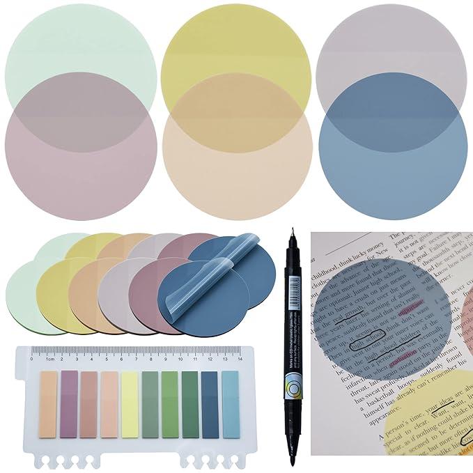 Mr. Pen Transparent Sticky Note Set, 1000 Sheets, Colorful, Bible Sticky Notes Clear Sticky Notes Transparent, Transparent Sticky Notes for Bible Study, Stocky Notes for Bible Journaling