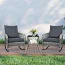 Furniture Set, Cushions for Garden (Dark Grey), 2 Pillows, And 2 Cushions  