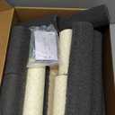 4-Step Pet Steps for Cats/Dogs, Cat Stairs with Sisal Scratching Post, Cat Steps for Older Cats with Enlarge Perch, Pet Stairs for High Bed and Couch, Gray