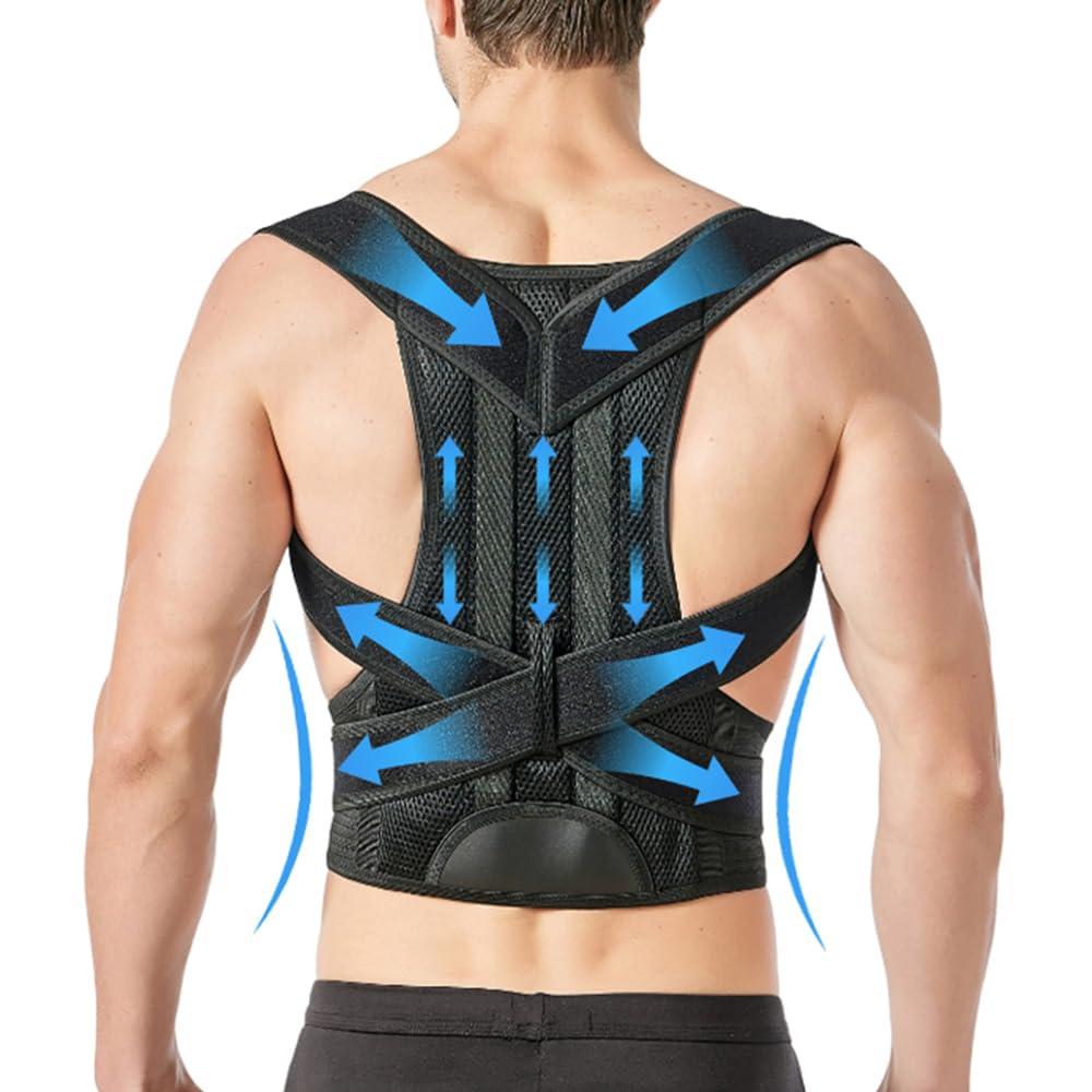 Back Brace and Posture Corrector for Men and Women Adjustable Back Straightener Posture Corrector, Scoliosis and Hunchback Correction, Spine Corrector, Support for Upper Lower Back Pain Relief (XX-Large) (XXL)