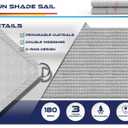 Windscreen4less 18' x 20' Sun Shade Sail Rectangle Outdoor Canopy Cover UV Block for Backyard Porch Pergola Deck Garden Patio (Gray)