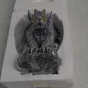 Large Winged Gargoyle Statue with Solar Lights Outdoor Decor, Sitting Gargoyle Monster Dragon Garden Guardian Gothic Creep Scary Sculpture, Patio Yard Lawn Decorations, Valentine's Day Gift