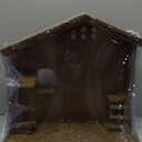 BESBLEE Christmas Decorations Manger Scenes for Inside 10&11&12 inch Scale Holy Family Wooden Nativity Stable Desk Decoration Collectable （16.9" x 6.1" x 15.7"）