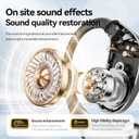 Open Ear Headphones Bluetooth Wireless Over Ear Earbuds with Ergonomic Earhook Ear Buds, Led Power Display,48h PlaytimeIpx6 Waterproof Comfortable for WorkoutCyclingRunning (Black)