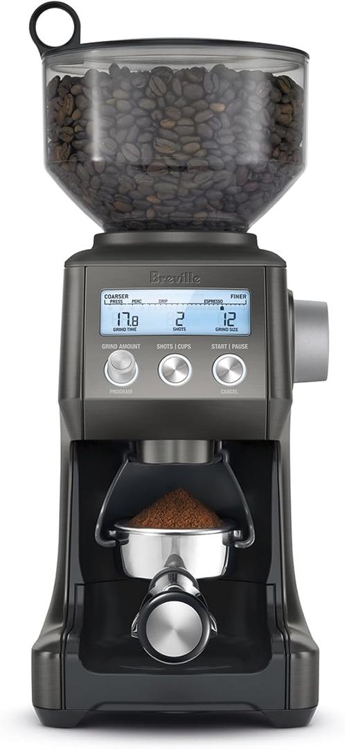 Breville the Smart Grinder Pro BCG820BST, Black Stainless Steel (18 oz Coffee Bean Capacity)