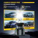 Fit For Sonata 2011 2012 2013 2014 Light Bulbs Combo, Hi & Lo Beam Bulbs+ Fog Lights Bulbs Kit, 6500K White, Plug and play, Pack of 6