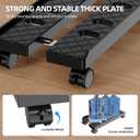 Adjustable Mobile CPU Stand, Ventilated Computer Tower Stand with 4 Caster Wheels Fits Most PC Tower, Under Desk CPU Holder PC Floor Cart Computer Riser for Gamers and Students (Large Black)