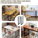 40 Inch Bar Height Table Legs, Heavy Duty Metal Legs for Table, Home DIY Furniture Legs, Set of 2 (40inch Height, 45cm Width, Rectangular,  17.71 Inches, 40 inch)