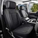 JOJOBAY Chevy Silverado Seat Covers,GMC Sierra Seat Covers,Custom Fit 2007-2025 1500 2500HD 3500HD Crew Double Extended Regular Cab,LT LZT RST Trail Boss(Full Set,Black)