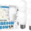 Miracle LED Shroom Grow Indoor LED Grow Bulbs for Oyster, Shiitake, Lions Mane Mushrooms ect. with 6.5K MINI Full Spectrum Replace 60W LED Grow Bulbs (4-Pack)