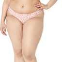Amazon Essentials Women's Side Tab Bikini Swimsuit Bottom (X-Large, Pale Peach Micro Floral)