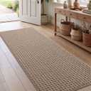 DEXI Hallway Runner Rug 24x72, Non Slip Runner Rugs Washable, Beige