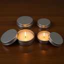 32 Pieces Screw Lid Round Aluminum Tins Empty Metal Jars Spice Lip Balm Candle Storage Containers Travel Cans, 2oz & 1oz Mixed Sizes (Silver)