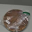 12 inch Large Round Decorative Tray Wood Bathroom Counter Organizer Farmhouse Kitchen Decor Wooden Riser for Perfume Soap Dish Wood Decorative Candle Holders for Home Decor Brown Table Centerpieces