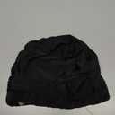 Swim Caps for Women Swimming,1 Pcs Fabric Nylon Cloth Swim Cap, Comfort Pleated Swimming Cap for Long Hair, Not Waterproof Elastic Bathing Caps, Swim Hat Keep Hairstyle Unchanged (Bright Black)