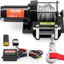VEVOR Electric Winch, 4000 lb Line Pull Capacity, 12V DC ATV/UTV Winch with 3/16 in x 39 ft 7 Strands Steel Cable Roller Fairlead Wireless & Wired Remote Control, IP55 Waterproof for Towing UTV ATV