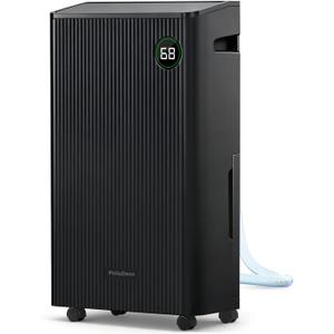 4500 Sq.Ft Dehumidifier with Drain Hose Max 80 Pint, for Basement, Bathroom, Bedroom, Home, Automatic Defrosting, Intelligent Humidity Control with 24HR Timer, Smart Quiet Dehumidifiers, Black