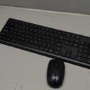 Wireless Keyboard and Mouse Combo, Full Size Silent Ergonomic Keyboard and Mouse, Long Battery Life, Optical Mouse, 2.4G Lag-Free Cordless Mice Keyboard for Computer, Mac, Laptop, PC, Windows (Black)