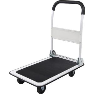 LEADALLWAY Platform Truck Large Size 880lbs Foldable Push Cart 35.8x24x34.3inches 