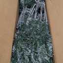 6 FT Prelit Snow Flocked Christmas Tree, Artificial Spruce Christmas Tree with 250 Warm White LED Lights, 850 PVC Branch Tips, Easy Assembly/Metal Stand/Hinged Branches Decoration