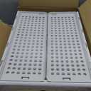 SNSLXH 5 Pack Stackable Closet Storage Basket, Multifunctional & Foldable Closet Organizer for Bathroom Kitchen Laundry Room Wardrobe Storage, Space-Saving Clothes Storage Drawer Organizer, White