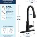 Moen Jaslynn Pulldown Kitchen Faucet, Matte Black, 87618BL